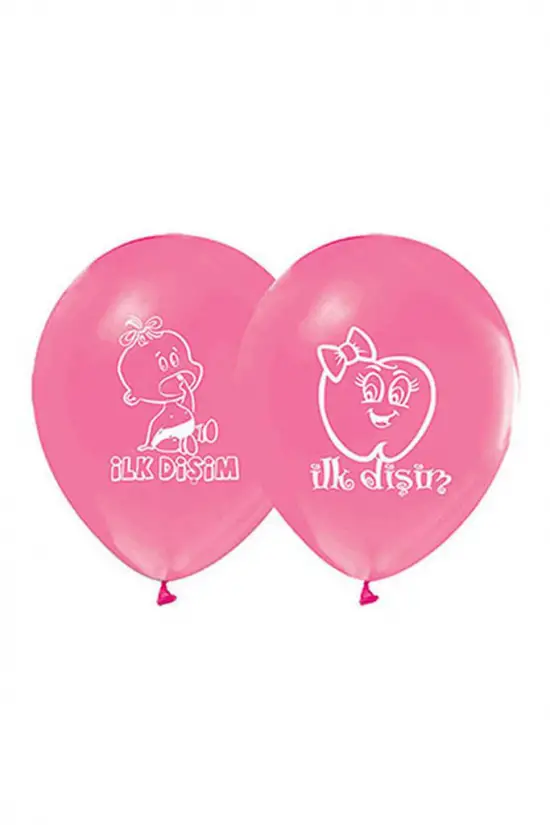 İLK DİŞİM YAZILI PEMBE BALON