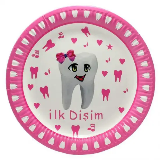 8 Lİ İLK PEMBE DİŞİM KARTON TABAK